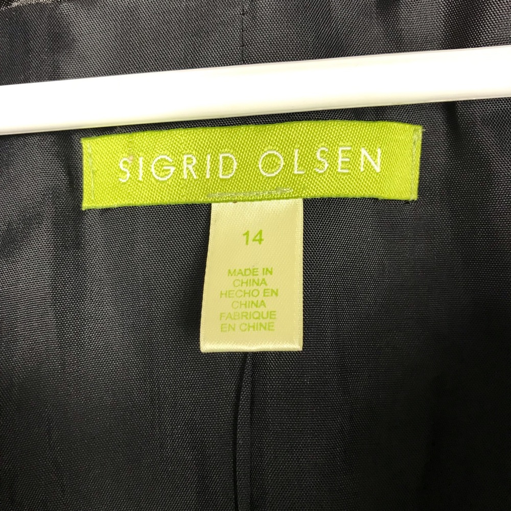 Sigrid Olsen Black Tweed Jacket Size: 14 - image 5